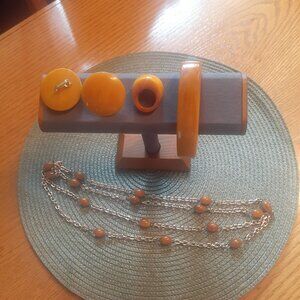 60's Bakelite costume jewelry collection